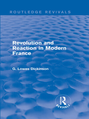 cover image of Revolution and Reaction in Modern France